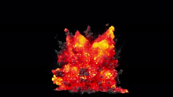 Huge Explosion front view, transparent background, Bugs Motion Graphics ...