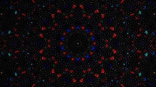 Colorful Abstract Kaleidoscopic Light Particles Animation