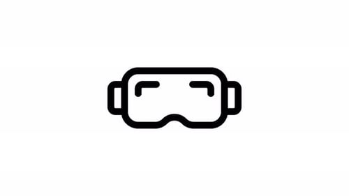 Sketch Style Virtual Reality Headset Icon Animation