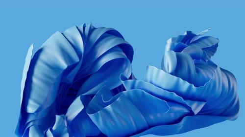 fond abstrait avec pack de draperie bleu volant et rotatif