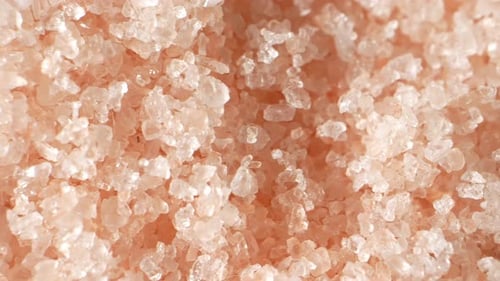 Macro Shot of Pink Himalayan Salt Crystals