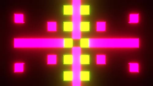 Light Green And Pink Neon Disco Light Visual Abstraction Background Vj Loop In 4K
