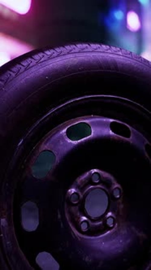 A Close Up of a Tire on the Ground