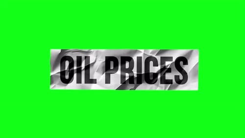 Oil Prices Paper Style Headline Title Green Screen 4K