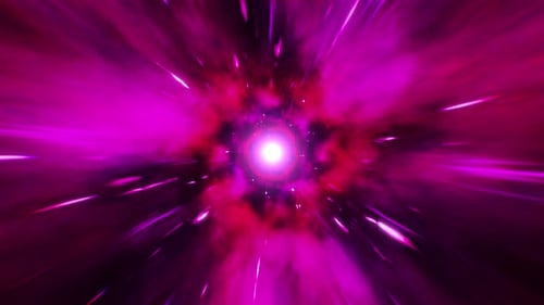 Abstract Pink Hyperspace Wormhole Tunnel Loop Background