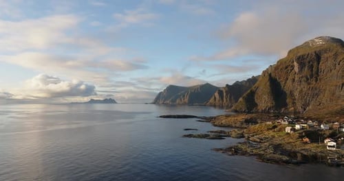 Coastal Clarity Morning Light Over Lofoten Village