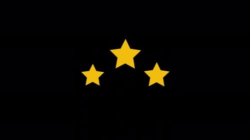 Three Static Yellow Stars Graphic