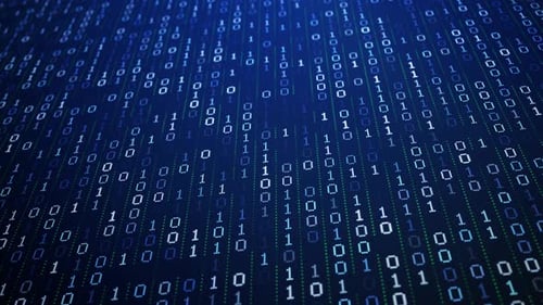 Digital Data Stream Binary Code Matrix 1