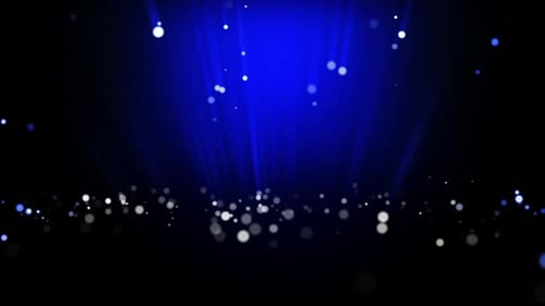 Falling Blue Particles Background Loop