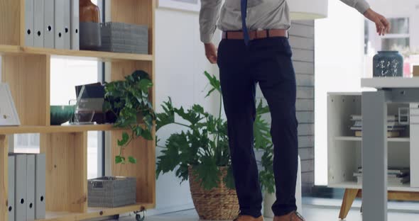 Frustrated Man Stomps on Laptop in Office, Business, Corporate Stock ...