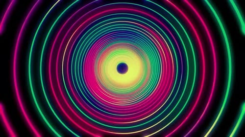 Futuristic Light Path Tunnel