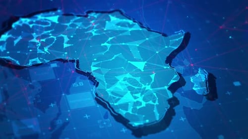 Africa Map Digital Business Technology