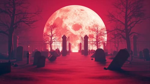 Graveyard Halloween Background