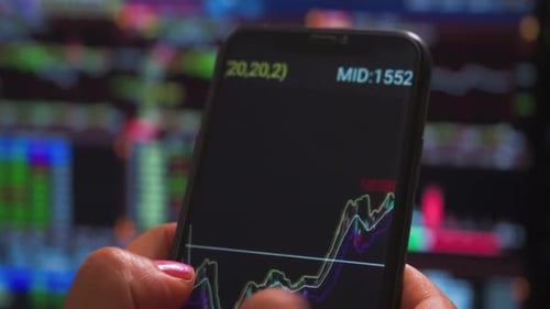 Mobile Stock Market Trading App, investor, trader or broker using crypto exchange platform app