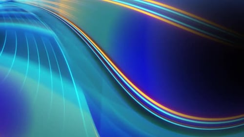 Animation mit neonglühenden Lichtstreifen