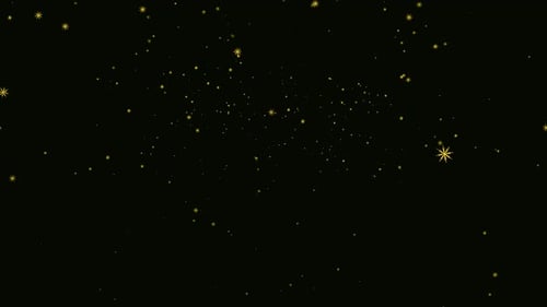 Falling Golden Stars Glitter Particles Loop Background
