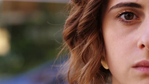 Woman's Face Close Up in Natural Daylight