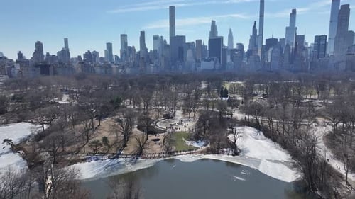 Central Park At Manhattan In New York United States.