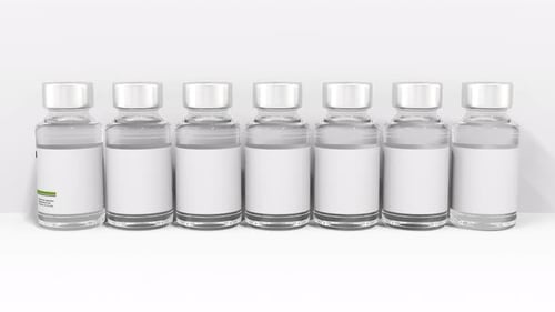 Modern 3D Medical Vials with Text Reveal