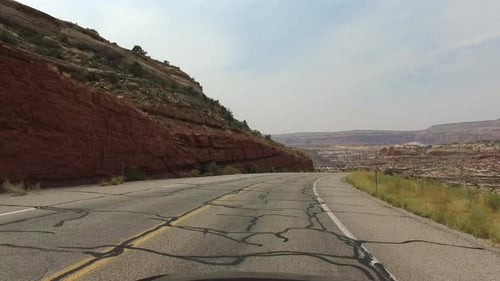 Driving Sown Scenic Road Time Lapse