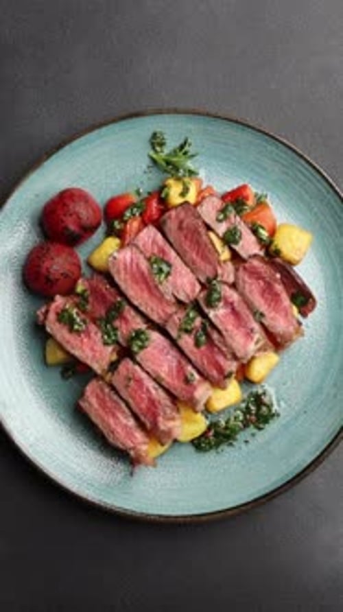 Guests enjoy delicious European cuisine at the restaurant. close-up