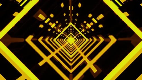 Futuristic Geometric Tunnel Background Animation