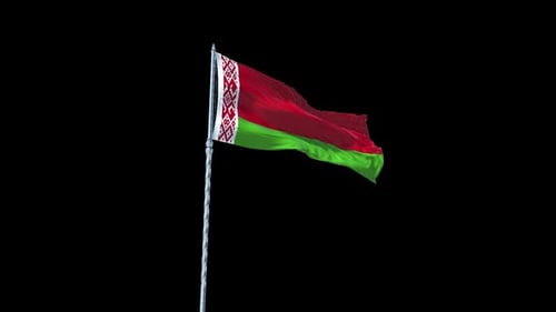 Waving Belarus National Flag Seamless Loop