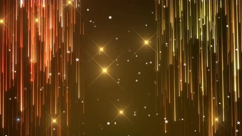 golden particles magic abstract background