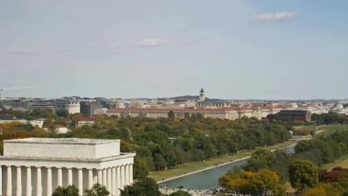 Cinematic And Beautiful View Of Washington DC Cityscape, USA