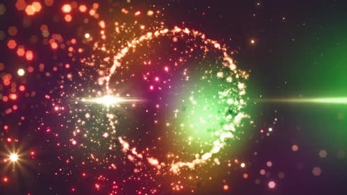 4k Shiny Space Rings Motion Background