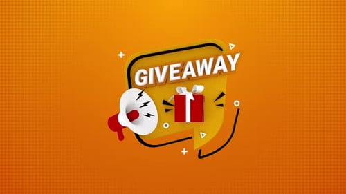 Animated 3D Giveaway Announcement Popup Title