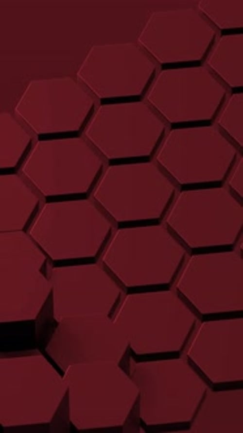 Animated 3D Hexagon Wall Background Pulsing Loop