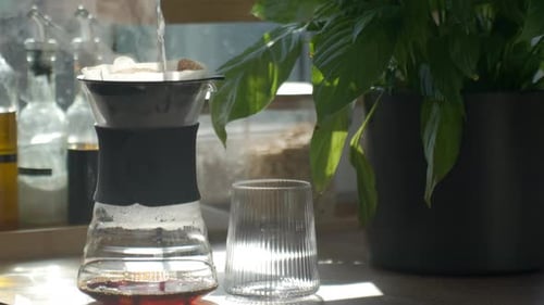 Pour Over Coffee Being Brewed at Sunny Kitchen
