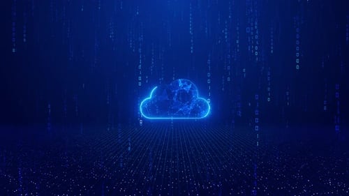 Computação em nuvem Tecnologia Tata em fundo azul escuro Low Poly Big Data Online Concepts Cyber