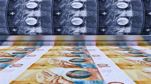 Printing 10 Swiss Franc Dollar Banknotes 2