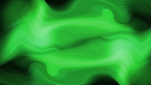 Green Color Silky Smooth Wavy Liquid Animated Background
