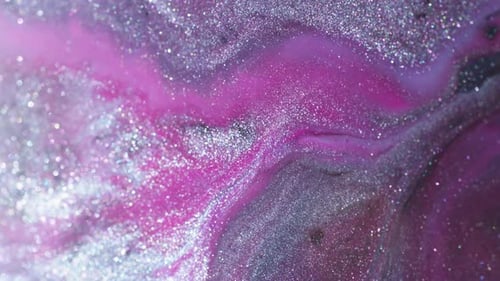 Shiny Metallic Pink and Silver Liquid Motion