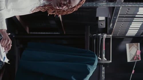 Young Adult Working in Clean, Modern Office