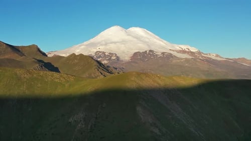 Mount Elbrus at Sunrise Caucasus Mountains