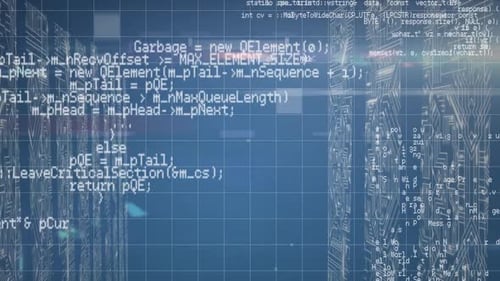 Animation von Datenverarbeitungs- und Computerplatinen im Raster