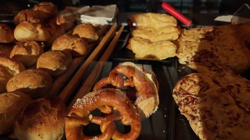 Variety of Baked Goods for Sale in Bakery Case