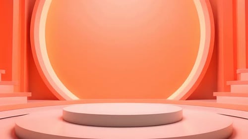 Podium Futuristische Vitrine mit Plattform für Produktausstellungen. Leeres modernes Bühnendisplay