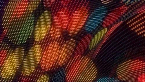 Colorful Abstract Digital Dot Waves Flowing Background