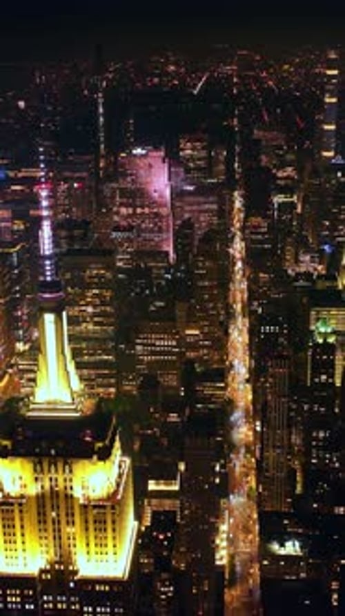 Sparkling gorgeous New York with millions of lights.
