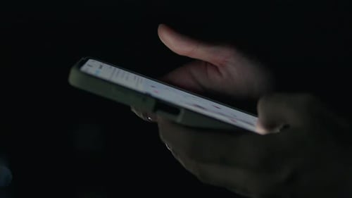Mobile phone. Concentratedly unable to sleep at night dependent on the phone in the bedroom