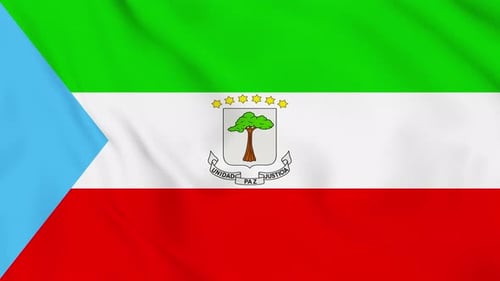 Animated Waving Flag of Equatorial Guinea