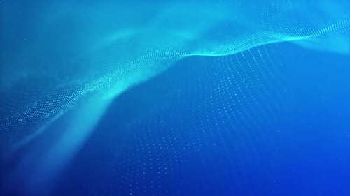 Abstract Blue Digital Wave Particle Background Animation