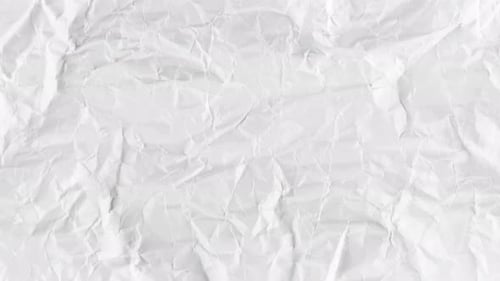 Crumpled White Paper Texture Looping Background
