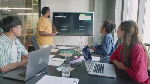 Corporate Presentation in a Bright Modern Office