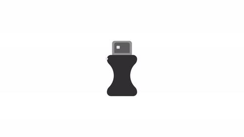 Animated USB Flash Drive Symbol